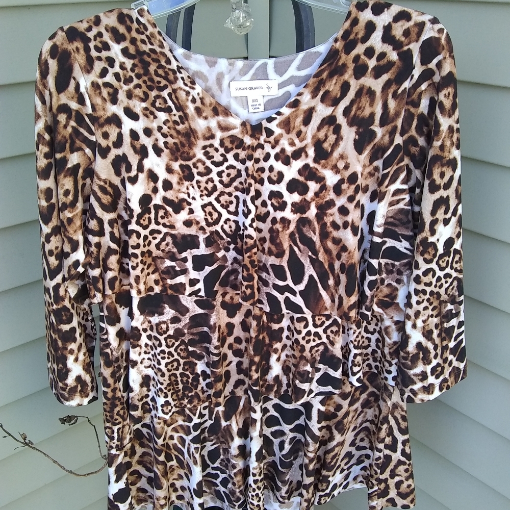 Susan Graver Leopard Top